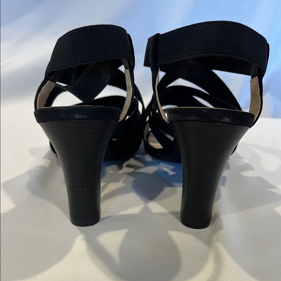 Life Stride Charlotte Black‎ Strappy 3" Bloack Heel Sandals Open Toe Size 7.5 - Picture 3 of 7